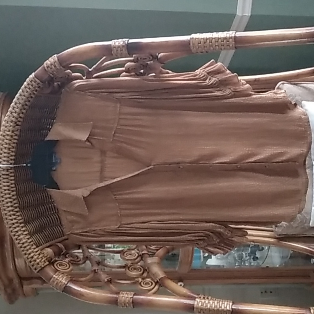 Democracy gold silky top